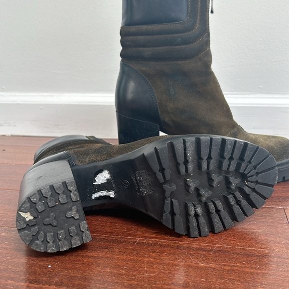 Emanuele Crasto suede zip booties | khaki - Picture 5 of 13